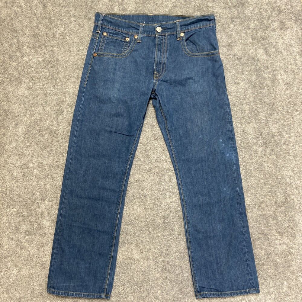 Levi's 504‎ Regular Straight Jeans Men's Size 36x32 Blue Denim
